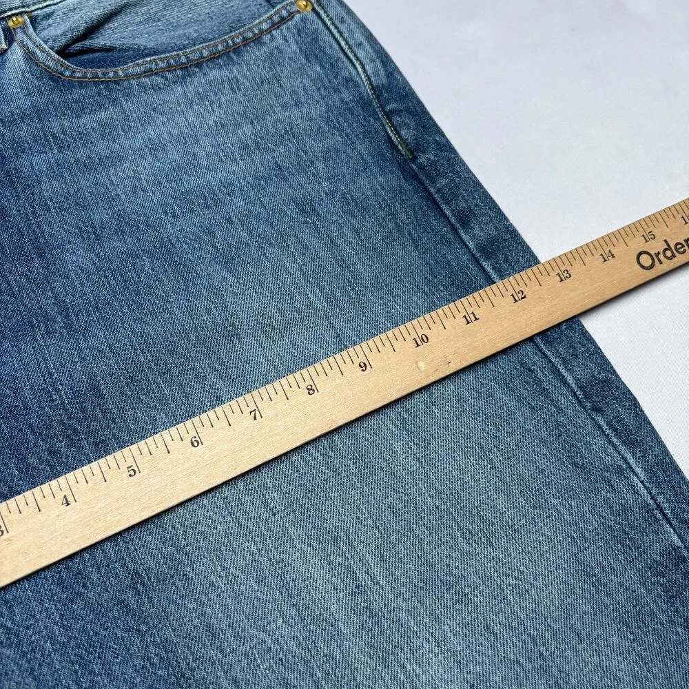 $185 Sid Mashburn Light Wash Denim 38x32 Slim Straight Jeans
